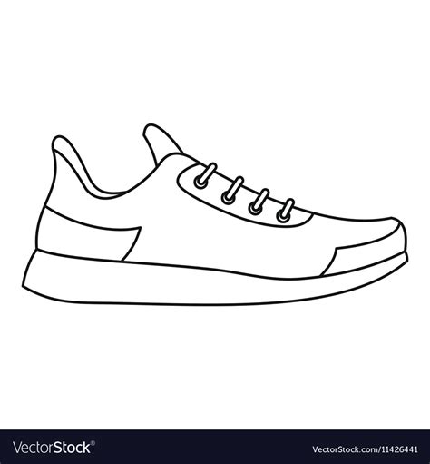 athletic shoe icon outline style royalty  vector image