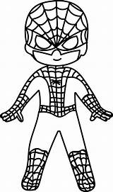 Spiderman Coloring Pages Kids Cartoon Superhero Drawing Kid Printable Chibi Punisher Colouring Super Avengers Color Lego Print Para Sheets Waiting sketch template