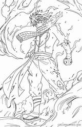 Fairy Tail Natsu Coloring Pages Dragneel Anime Coloring4free Colouring Lineart Drawing Fairytail Mirajane Manga Celestial Key Erza Coloringstar Adult Related sketch template