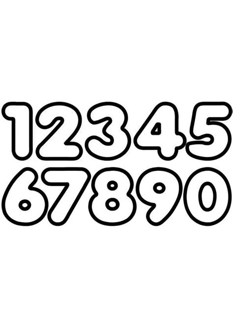 number coloring page  printable numbers coloring pages
