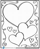 Coloring Valentine Tinkerbell Hearts Print sketch template