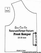 Romper Pattern Baby Runaround Sew sketch template