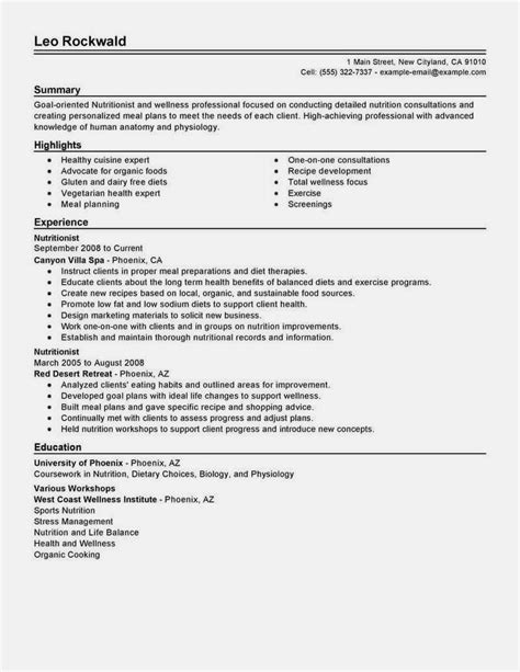 nutritionist resume  livecareer  nutritionist resume