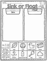 Sink Float Teacherspayteachers Science sketch template