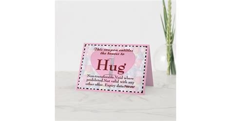 hug coupon card zazzlecom