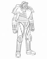 Fallout Armor sketch template
