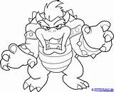 Bowser Mario Coloring Pages Print sketch template
