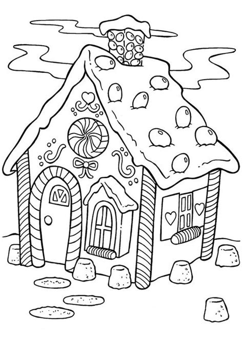 delicious gingerbread house coloring page netart