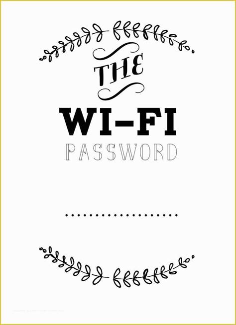 free wifi poster template of 17 bästa idéer om wifi password printable