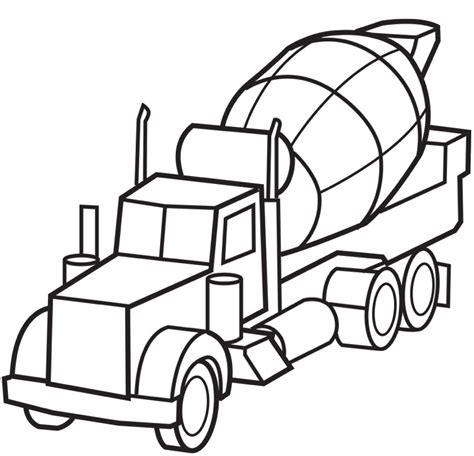 cement truck coloring page coloring book