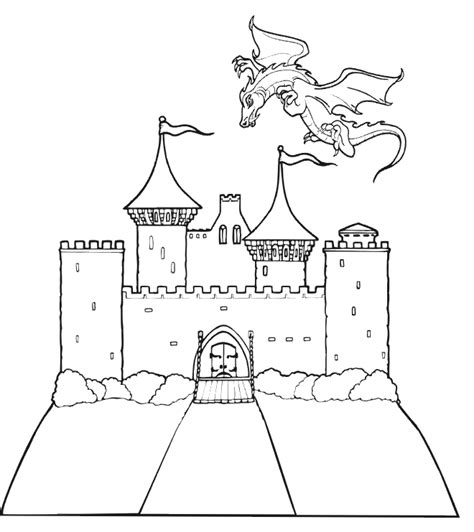 coloring page castle  buildings  architecture printable