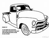 Coloring Chevy Trucks Pages Deviantart Vintage sketch template