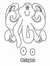 Coloring Octopus Pages Letter Alphabet Gif Animal Choose Board sketch template