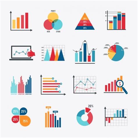 premium vector infographic elements collection charts  graphs