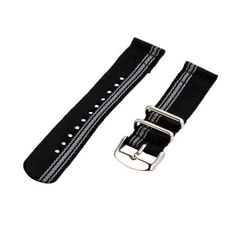 High Quality Nato Strap Black And Grey 2 Piece Classic Nato Bands