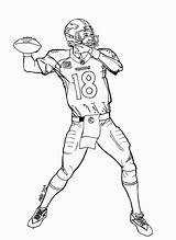 Coloring Pages Broncos Football Denver Manning Peyton Bronco Printable Logo Sheets Print Bowl Super Eli Colouring Nfl Color Ford Drawing sketch template