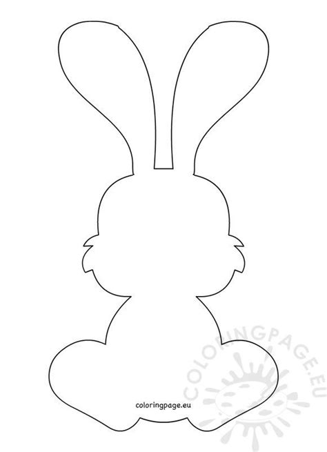 bunny outline bunny silhouette template photo outline   happy bunny