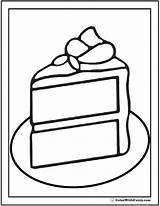 Cake Coloring Pages Piece Printable Cakes Pdf Printables Colorwithfuzzy Birthday Sheets Choose Board sketch template