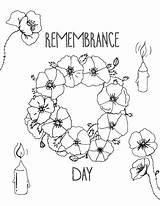Remembrance Pages Coloring Printable Kids Coloringcafe Sheets sketch template