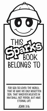 Sparks Pages Awana Night First Coloring Color Bookmark Kids Bible Hang Glider Book Crafts Craft Cubbies Bookmarks Made Save Club sketch template