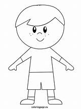 Boy Coloring Pages Little Kids Sheet People Template Templates Boys Color Printable Girl Print Book School Toilet Sketch Drawings Getcolorings sketch template