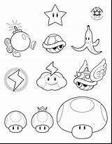 Mario Coloring Pages Bros Super Smash Kart Items Toad Mushroom Printable Drawing Color Line Print Coloriage Brothers Dessin Kids Extraordinary sketch template