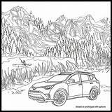 Coloring Toyota Pages Pigment Rav4 Adult Outdoors Great Impossible Color Books App sketch template