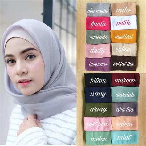 konsep warna jilbab bella square coklat warna jilbab