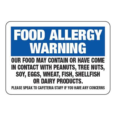 food allergy warning food allergy awareness signs emedco