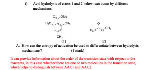 esters mechanism  acid hydrolysis chemistry stack exchange