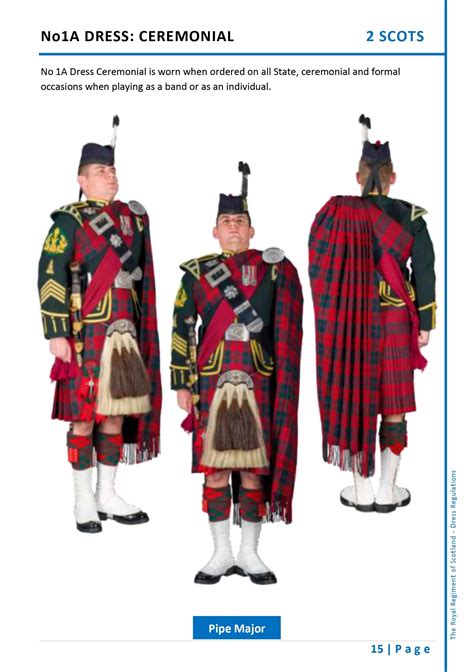 scots royal highland fusiliers noa dress ceremonial pipe major