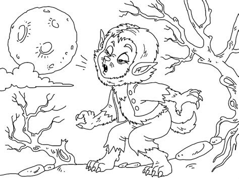 werewolf kid coloring page coloring pages
