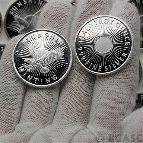 buy  oz silver rounds sunshine minting  fine silver bullion fractional silver rounds