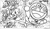 Doraemon Ocean Under Floor Pages Friends His Coloring Color sketch template