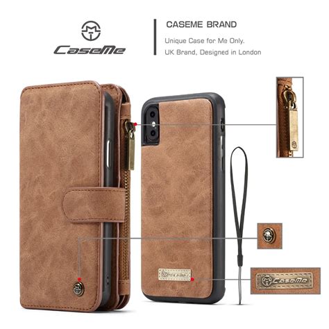 caseme multi functional  card slots detachable  tpu cover  iphone   zipper bag