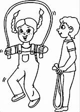 Coloring Rope Jump Clipart Pages Skipping Heart Clip Jumping Girl Library Kids Popular sketch template