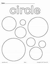 Shapes Coloring Pages Printable Shape Preschool Circle Worksheets Kids Supplyme Activities Learning sketch template