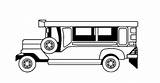Jeepney Clipart Coloring Philippine Clipground sketch template