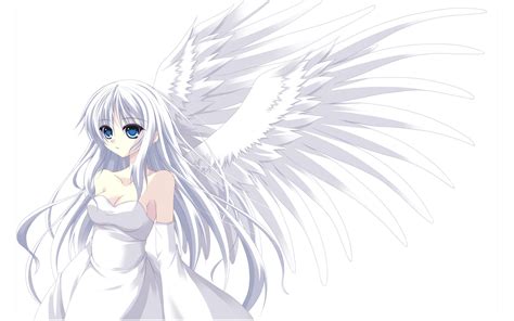 Silver Haired Angel Hd Wallpaper Background Image