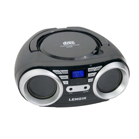 lenoxx portable cd player  fm radio aux  black buy cd players