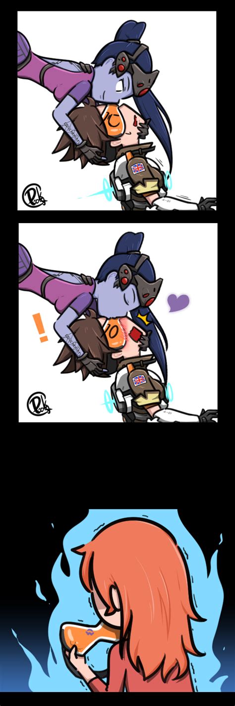 widowtracer and emily overwatch tracer overwatch funny overwatch comic