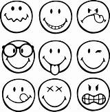 Coloring Emoji Faces Pages Printable Color Smiley Print Getcolorings Graphical First sketch template