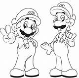 Luigi Mario Coloring Pages Bros Brothers Super Mansion Print Printable Colouring Color Kids Luigis Deviantart Sheets Brother Cartoon Coloriage Smash sketch template