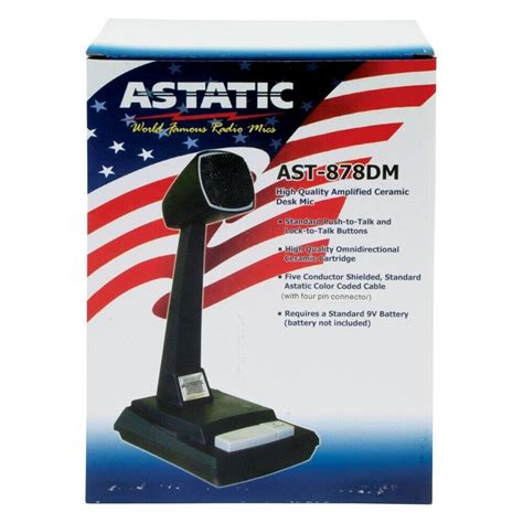 astatic ast dm cbham meter radio desk base station microphone amplified ebay