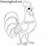 Rooster Drawingforall Erase sketch template