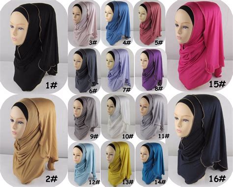 trendy ladies cotton zipper pashmina shawl scarf jersey hijab