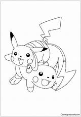Raichu Pikachu Coloringpagesonly sketch template