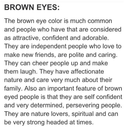 Brown Eyes Brown Eyes Facts