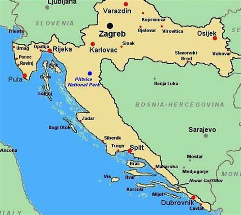 map  croatia republic  croatia maps mapsofnet