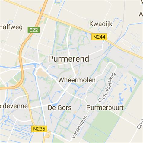 interactieve kaart van purmerend kijk voor plaatsen en adressen  purmerend noord holland